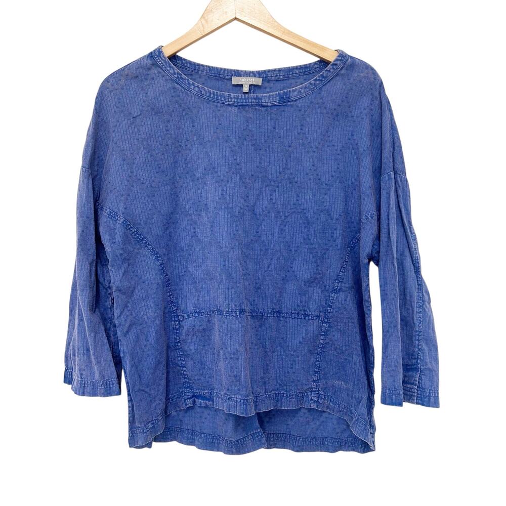 Habitat Blue Cotton Shirt Sz M